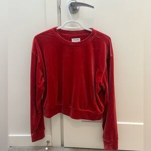 Noize velour cropped crewneck sweatshirt